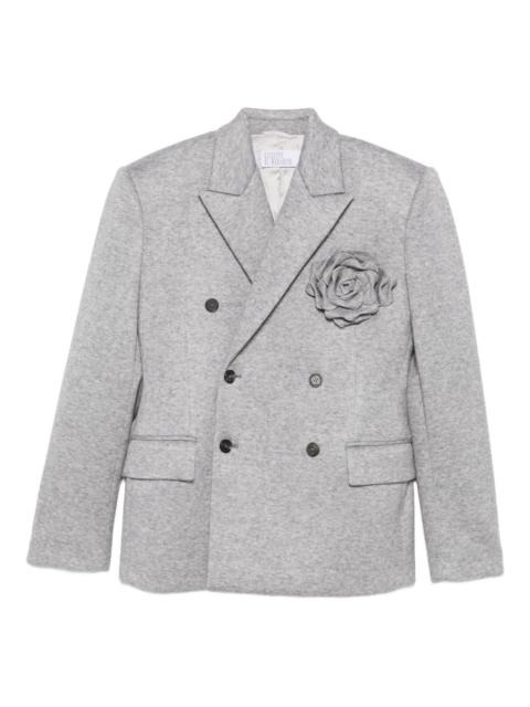 GIUSEPPE DI MORABITO rose-embellished double-breasted blazer