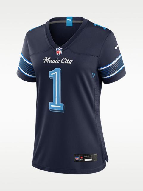 Nike Cameron Ward Tennessee Titans Rivalries Collection Women's Nike NFL Game Jersey