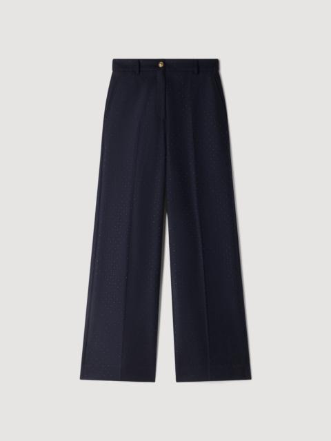 Sandro RHINESTONE STRAIGHT-LEG TROUSERS