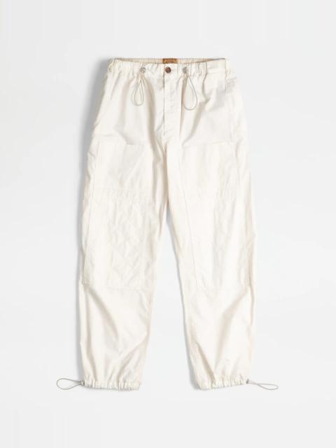 Tod's BAGGY TROUSERS - OFF WHITE