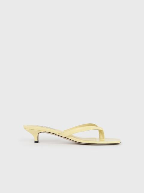 TOTEME Naplack heeled flip flops buttercup