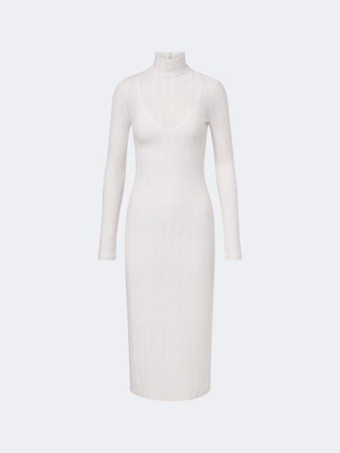 Missoni Zigzag knitted turtleneck midi dress