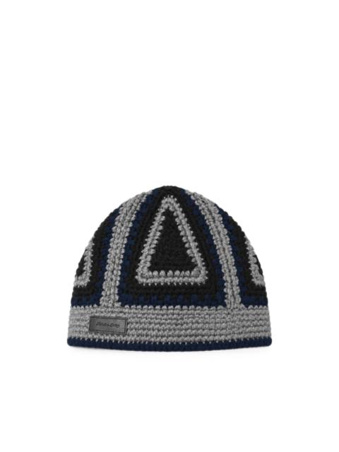 NICHOLAS DALEY crochet geometric-pattern beanie hat