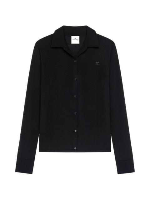 courrèges polo-collar cardigan