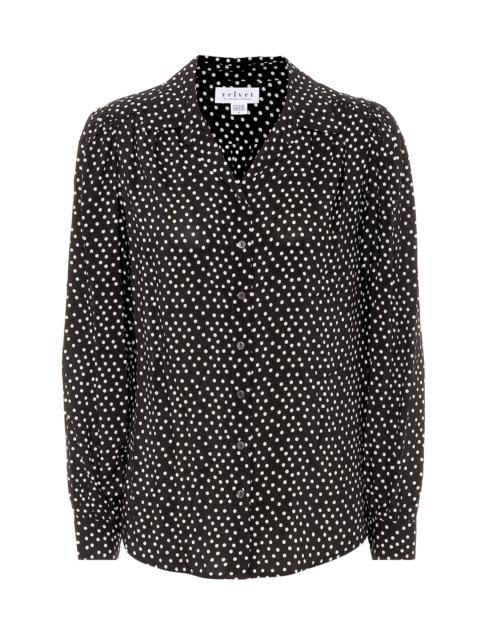 velvet Ardelle polka-dot blouse