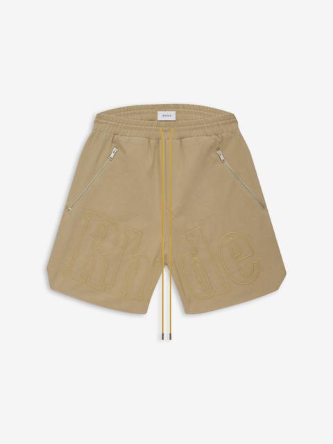 EMBROIDERED TWILL LOGO SHORT