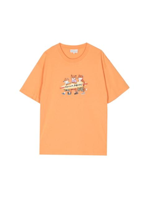 Maison Kitsuné Surfing Foxes cotton T-shirt