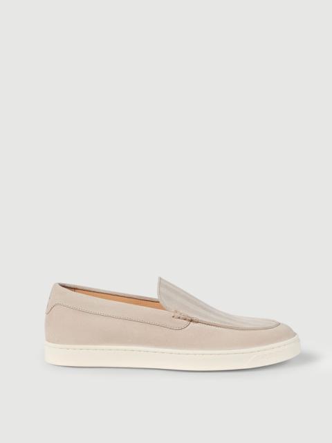 Brunello Cucinelli Chevron-effect suede loafers