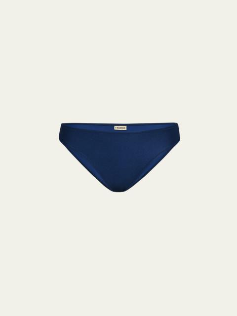 L'AGENCE Nicole Solid Classic Bikini Bottoms