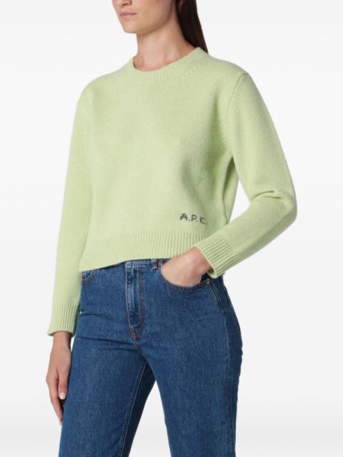 A.P.C. logo-embroidered sweater