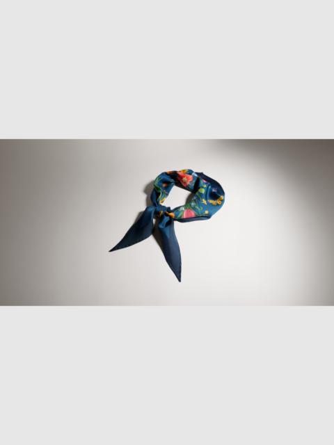 GUCCI Printed silk twill diamond scarf