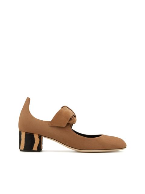 bow detail 40mm slip-on pumps