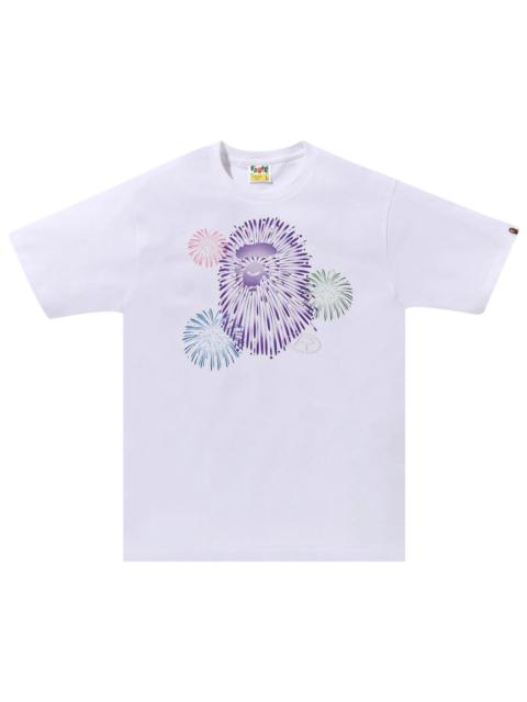 BAPE Ape Head Firework Tee #2 'White'