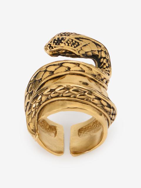 Roberto Cavalli Gold Serpentine Ring