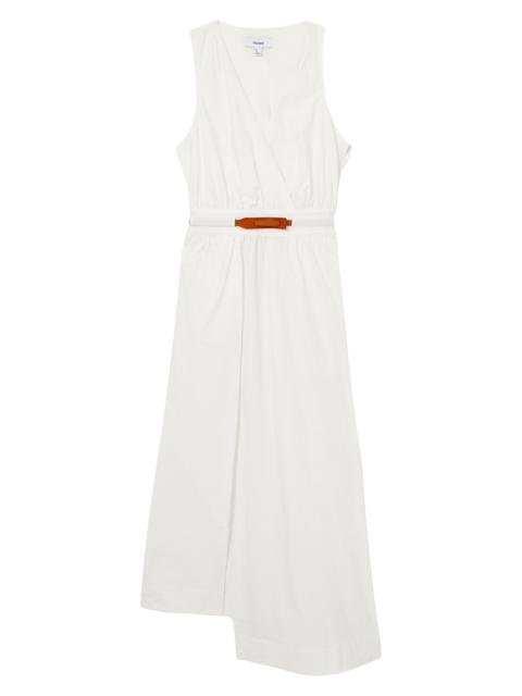 REISS Women's Brianne Asymmetric Belted Midi-Dress - Ivory