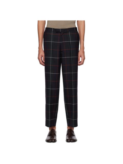 Black Check Trousers