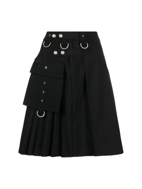 Givenchy 4G-motif kilt skirt