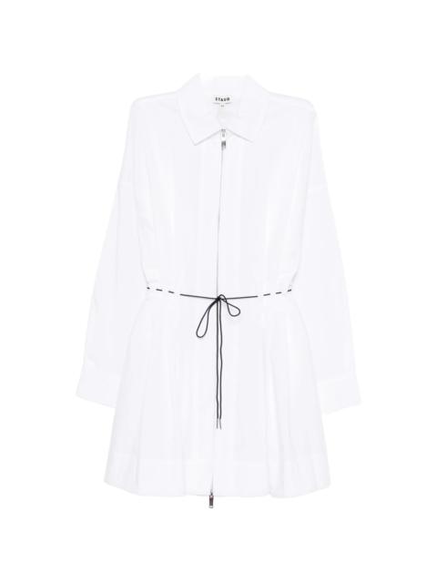 STAUD Staud Zip Drawstring Mini Dress