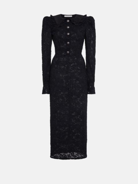 Alessandra Rich LACE DRESS WITH COLLAR AND BUTTONS