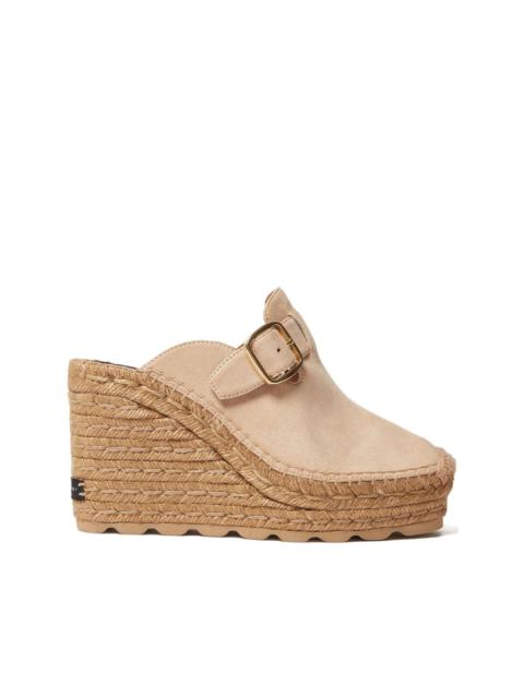 Stella McCartney buckle wedge heeled espadrilles