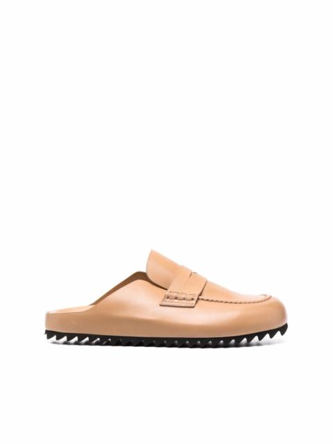 OFFICINE CREATIVE round-toe leather mules
