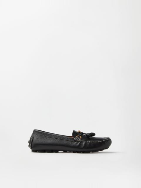 VERSACE Robin Leather Driving Shoes