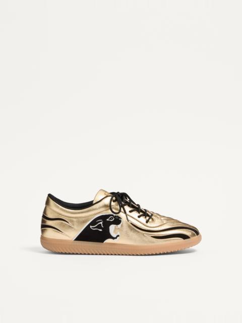 Valentino KICKY SNEAKER IN LAMINATED NAPPA