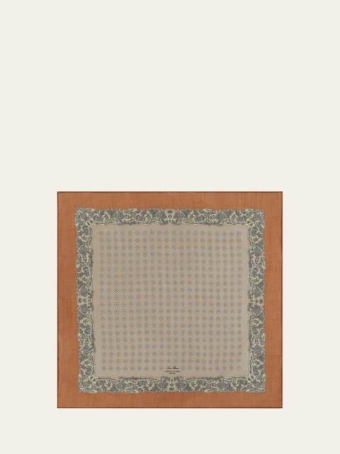Loro Piana Men's Cornice di Cardi Wool Foulard