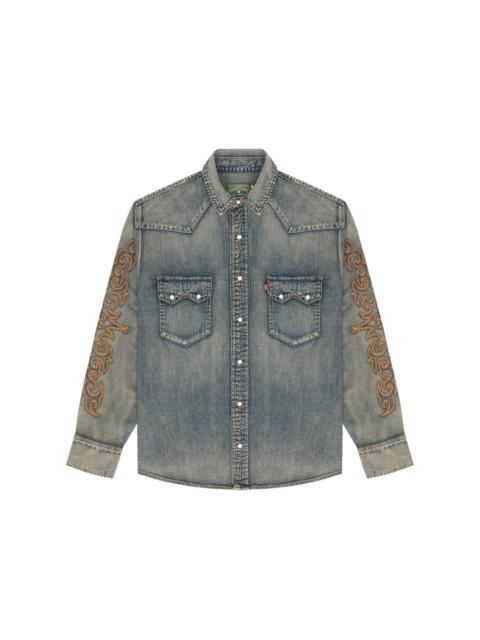 DENIM TEARS Denim Tears Western Cotton Stitch Denim Shirt Selvedge Denim