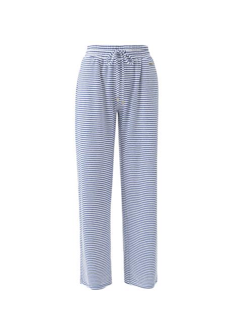 MELISSA ODABASH BETTY NAVY STRIPE TROUSERS