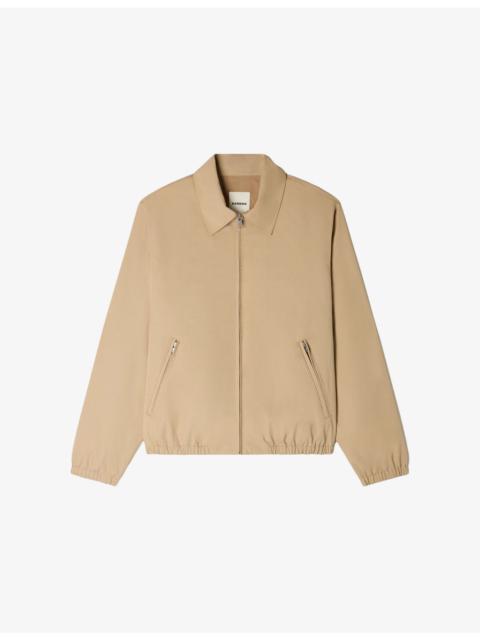 Sandro Collared Zip-Up Cotton-Blend Jacket