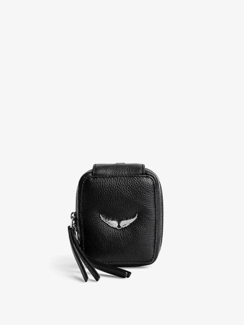 Zadig & Voltaire Swing Your Wings grained-leather pouch