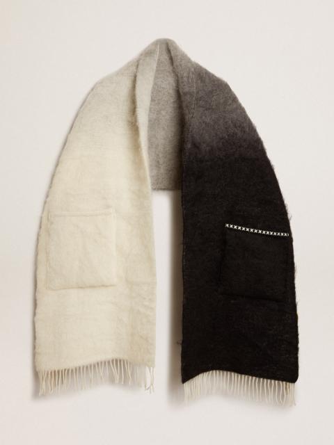 Golden Goose Black and white scarf with pockets