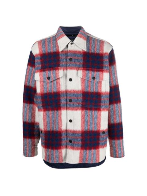 Moncler Grenoble plaid-check print shirt jacket