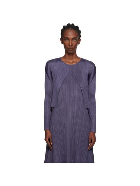 Pleats Please Issey Miyake Gray Monthly Colors July Cardigan