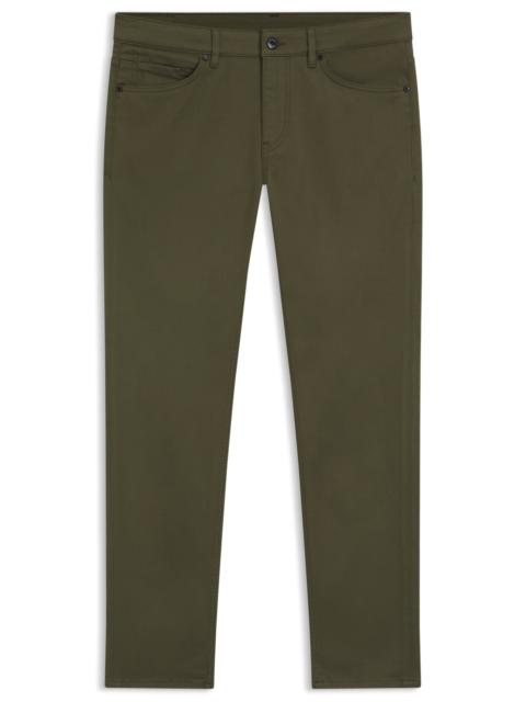 BOSS PORSCHE X BOSS TAPERED-FIT PANTS IN STRETCH DENIM