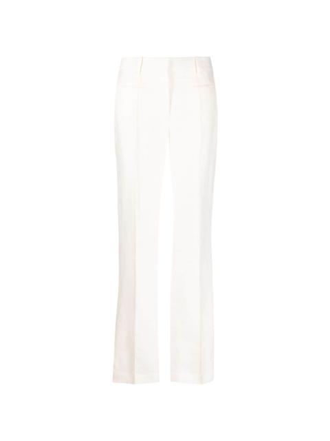 slit flared trousers