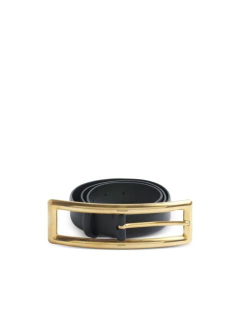 MUGLER rectangular-buckle belt