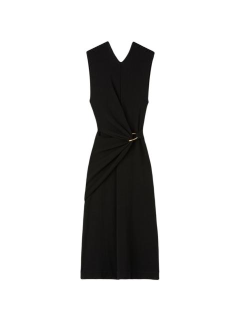 Jil Sander gathered sleeveless midi dress