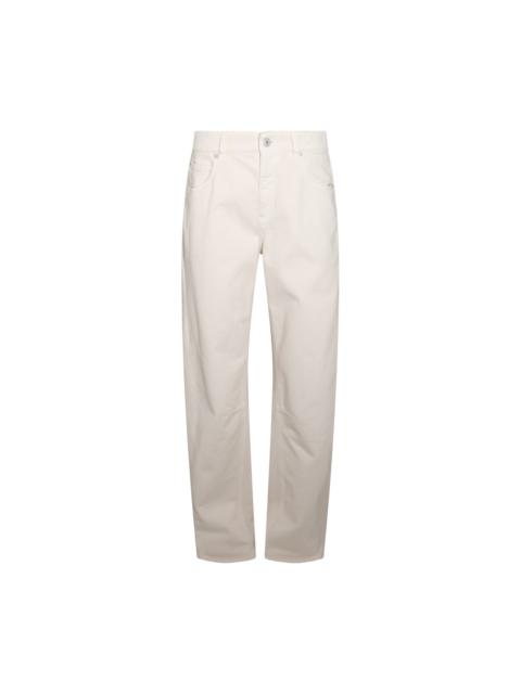 Brunello Cucinelli white cotton denim jeans