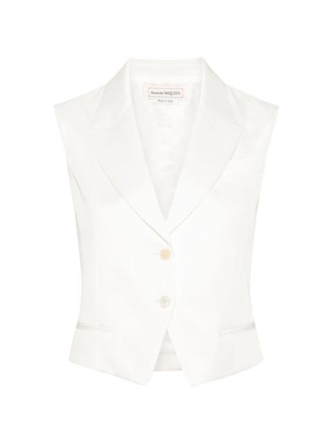 Alexander McQueen twill-weave tailored waistcoat