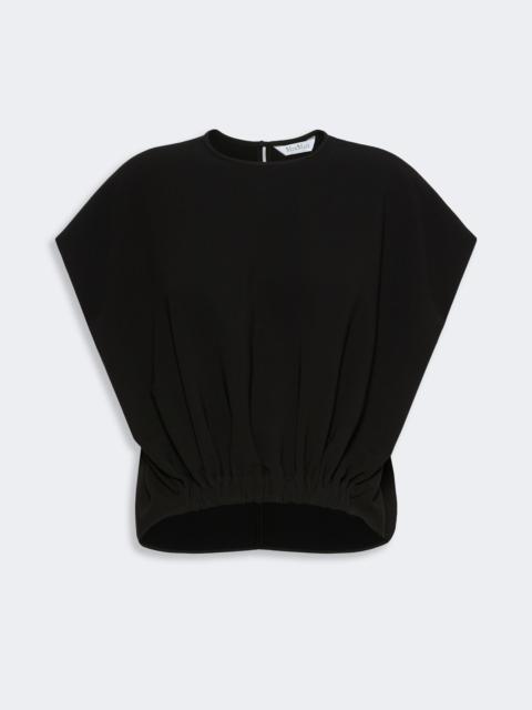 Max Mara GIUNTO Boxy blouse in compact cady - BLACK