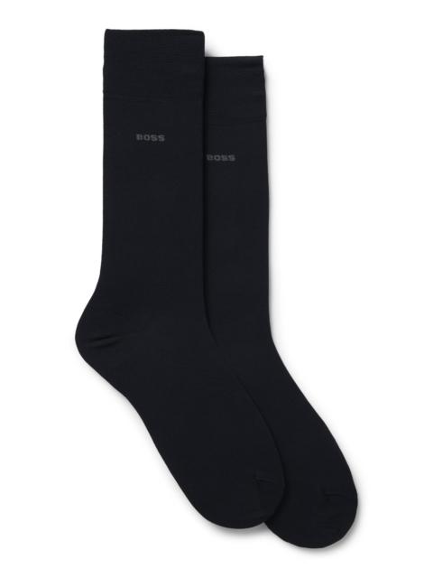BOSS TWO-PACK OF REGULAR-LENGTH SOCKS IN A MERCERISED-COTTON BLEND