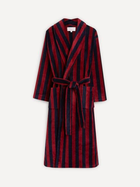 Towelling Striped Cotton Robe
