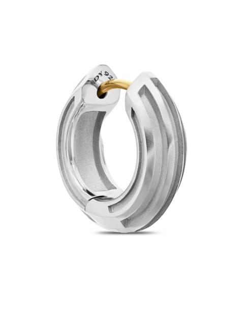 DAVID YURMAN Men's Armory Hoop Earring in Sterling Silver - Silver