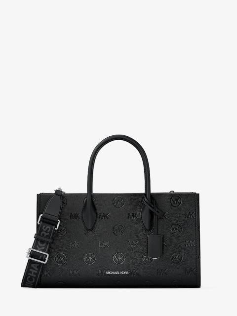 MICHAEL KORS Mirella Medium Logo Debossed Satchel