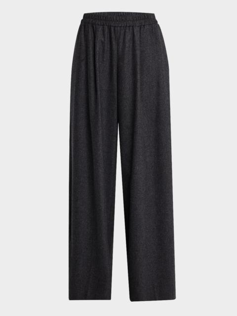 TWP Eva Wool Flannel Wide-Leg Pants