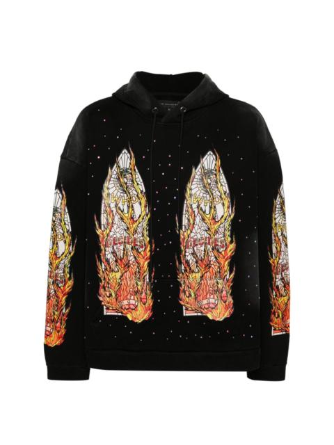 WHO DECIDES WAR Flames Glass hoodie