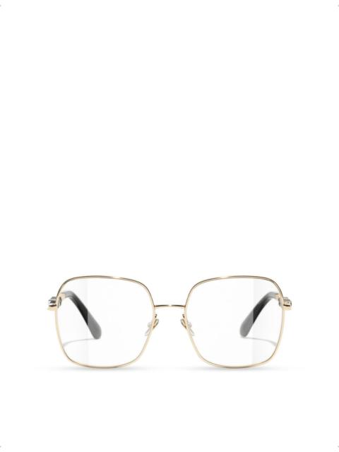 CHANEL CH2215 Square-Frame Metal Optical Glasses