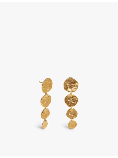 MONICA VINADER Capri 18ct yellow gold-plated vermeil sterling-silver drop earrings